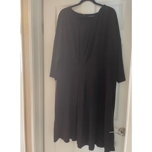 Eloquii Cinch waist black dress, size 22